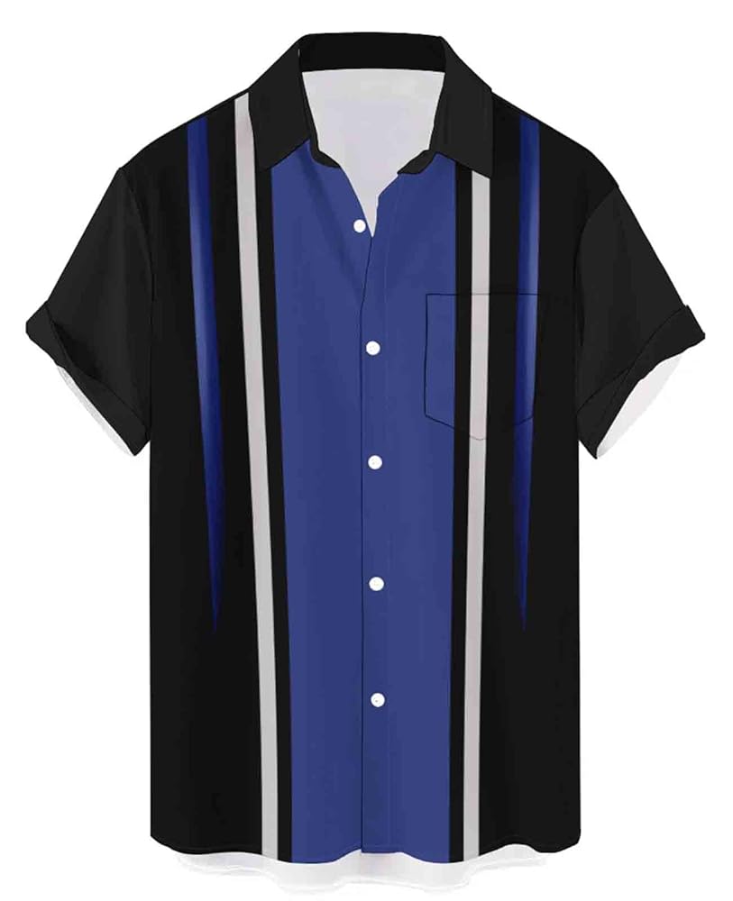 Amazon.com: Hodaweisolp Vintage 50's Bowling Shirts for Men